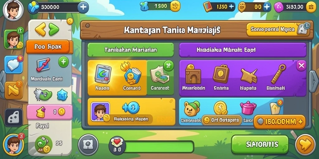 Grafis permainan yang memukau dan penuh warna.