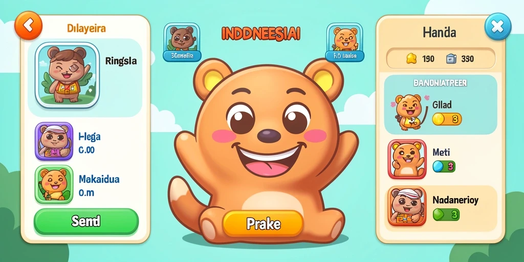 Menu pilihan permainan yang lengkap dan bervariasi.