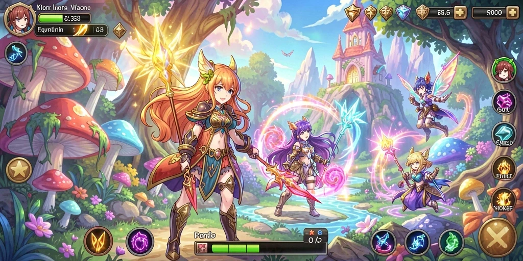 Screenshot menampilkan tema permainan yang menarik.